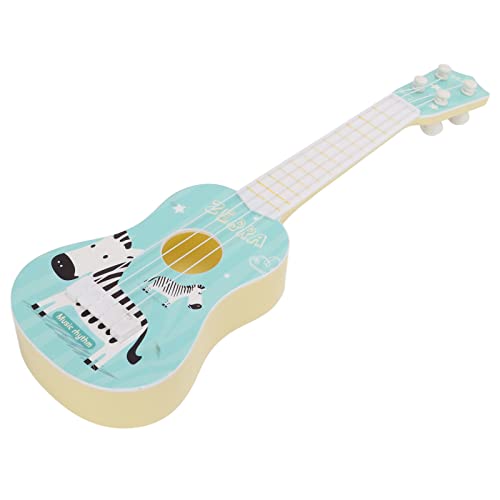 Drfeify Ukulele -Gitarrenspielzeug für Kinder, Plastik -Musikinstrument mit 4 Saiten und Weich (Blue) von Drfeify