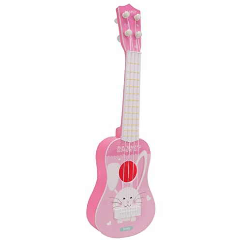 Drfeify Ukulele -Gitarrenspielzeug für Kinder, Plastik -Musikinstrument mit 4 Saiten und Weich (PINK) von Drfeify