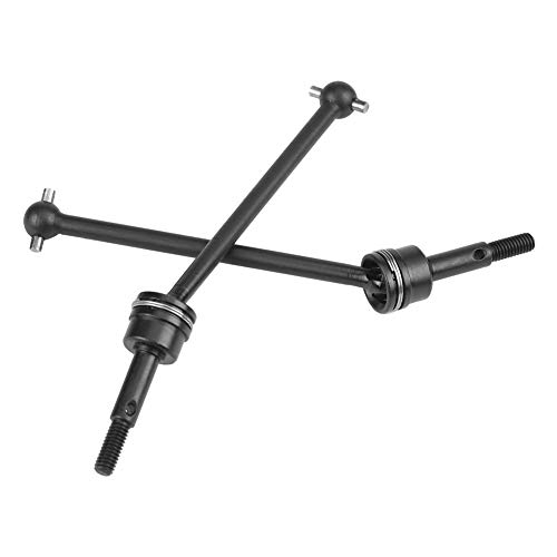 Drfeify Universal Drive Welle CVD Langlebige Upgrade -Teil für Himoto 1/10 RC -Auto, Metall Vordere Heckwellen für Enthusiasten, Schwarz/Silber, 2 Paare (33204BL Black) von Drfeify
