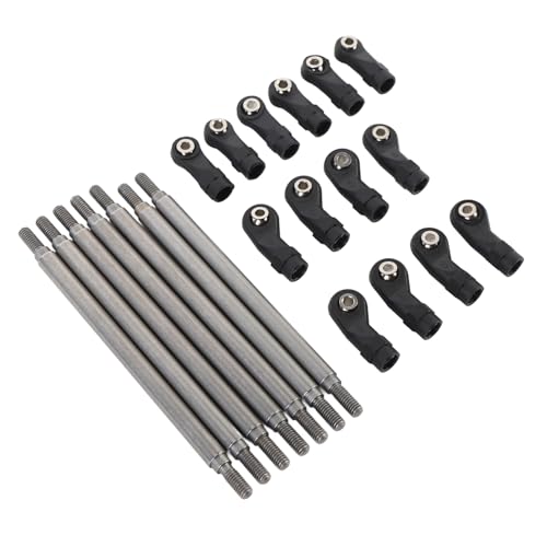 Drfeify Vollauto -Spurstangenkit, Edelstahl RC -Metallverbindungsstab -Upgrade -Teile für Redcat Gen8 M4 1/10 RC -Auto (6mm -Stangendurchmesser) von Drfeify
