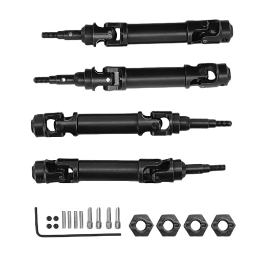 Drfeify Vordere CVD -Antriebswellen Vorne, 4 Antriebswellen, 1 Schraubenschlüssel, Vier Schraube, 4 Pin, 8 Weitere Zubehör, Kompatibel für die Fiesta St Rallye 1/10 4x4 Bürstenloser RC (Black) von Drfeify