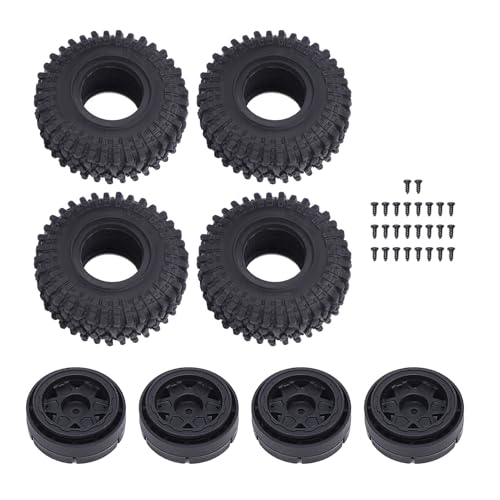 Drfeify Wheels für SCX24, 4 PCs Plastik -RC -Modellreifen mit Radnaben, Geeignet für SCX24 1/24 Crawler Car Upgrade Drfeify Wheels für SCX24, 4 PCs Plastik -RC -Modellreifen mit Radnaben, Geeignet für SCX24 1/24 Crawler Car Upgrade von Drfeify
