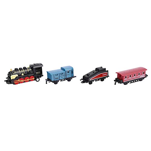 Drfeify Zuug-Kinderspielegug, 11, 2 X 2, 7 X 22 cm, Vier Verschidene Formen, Klassischen Zug-Rückziehspielgeus Legierertem Kunstoff (ROT (Black) von Drfeify