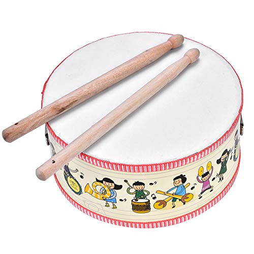 Drum Musical Spielzeug, Mini Holz Handheld Hand Drum Musical Percussion Instrument Kind Spielzeug GeschenkAoerfu Guojiajia Toy Toy for Children von Drfeify
