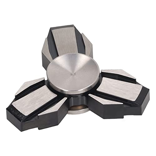Fingerspitzen-Gyroskop, 2 Farben, 5 X 5 X 1,1 Cm, 3 Blätter Reduzieren Angst Metall Rotierendes Dekompressionsspielzeug für Bürobus (Schwarz) von Drfeify
