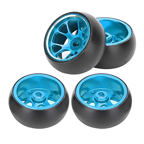 RC Car Drift-Reifen, leichte Radnabe aus Aluminiumlegierung, superschneller, Drift-Reifen-Ersatz für ferngesteuertes Auto für Wltoys k969 1/28 RC Car(Blau) von Drfeify