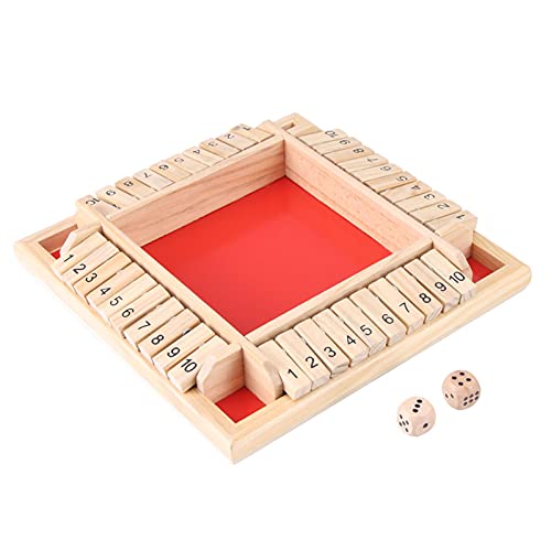 Shut The Box Würfelspiel, Holzbrett-Spielzeug, Pädagogisches Holzspielzeug, Holzbrett-Würfelspielzeug, Pokerchips von Drfeify