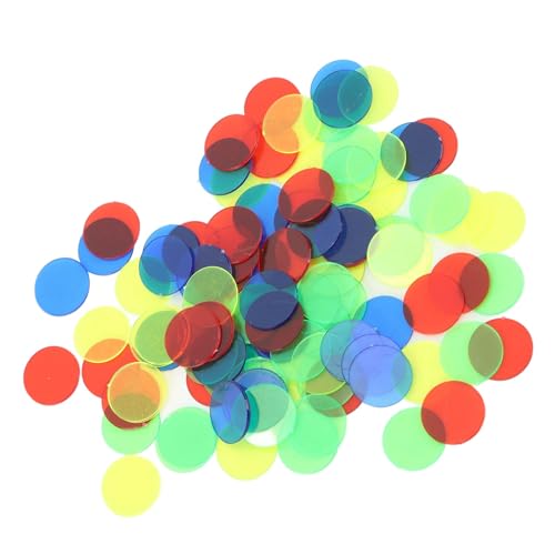 Drfeify Spiel-Token-Scheibe, 100 Stück, 4 Farben und Durchscheinender Brettspiel-Zählscheiben-Chip für Heimspiele, Berechnungen Im Klassenzimmer Usw von Drfeify