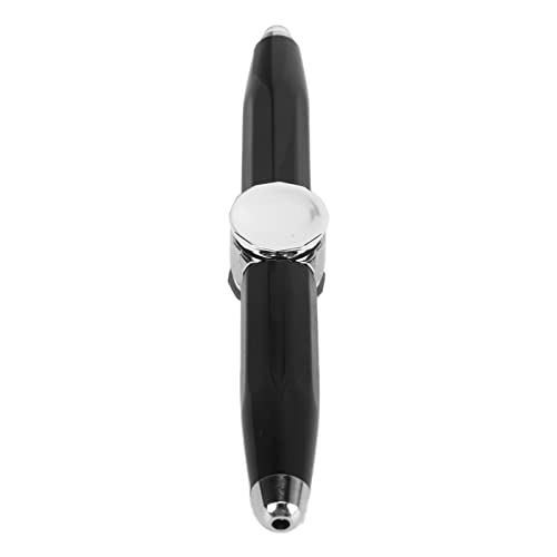 Spinner Pen, Leuchtender Gyro-Kugelschreiber mit Fingerspitze, Drehbarer Schreibstift mit LED-Licht Zum Stressabbau (Schwarz) von Drfeify