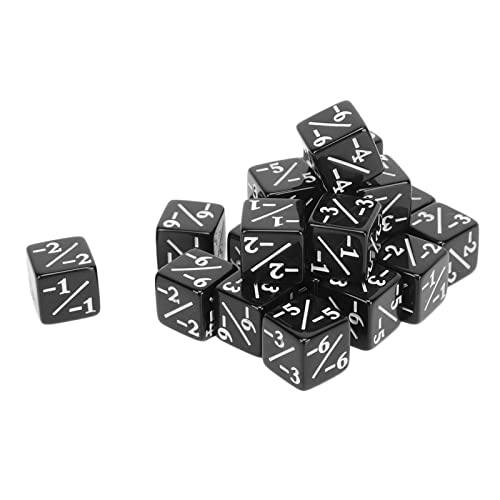 Würfelset 20-teiliges Farbbeständige Würfelset mit Dauer Zahl für Gaming Vorschulerziehung (Schwarz) von Drfeify