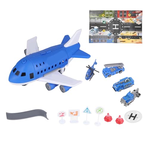 DriKou Flugzeugset, Assembly Transport Flugzeug Frachtmodell Spielzeug für Partydekorationen der Luftfahrt, Beste Geburtstags (Blau) von DriKou