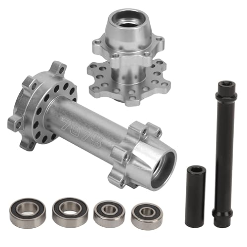 DriKou Motorcycle Wheel Hex Hubs Aluminum Alloy Front Rear Wheel Hex Hub Upgrade for LOSI 1/4 Promoto MX Electric Motorcycle High Strength Easy Installation (Silver) von DriKou