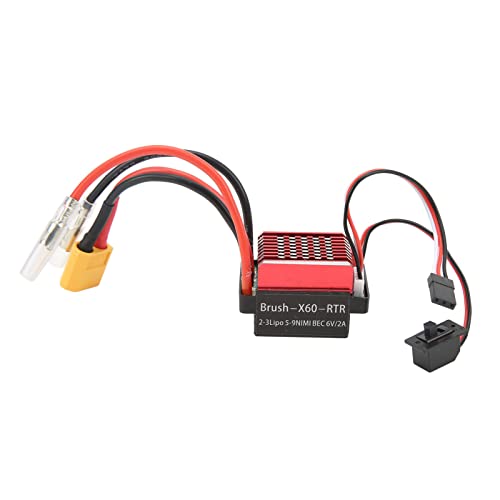 DriKou RC 60A Brushed ESC Electric Speed Controller,6V 2A BEC Output 1/10 RC Car Brushed Electric Speed Controller for Traxxas 4 6 for HSP for Redcat DriKou RC 60A Brushed ESC Electric Speed Controller,6V 2A BEC Output 1/10 RC Car Brushed Electric Speed Controller for Traxxas 4 6 for HSP for Redcat von DriKou