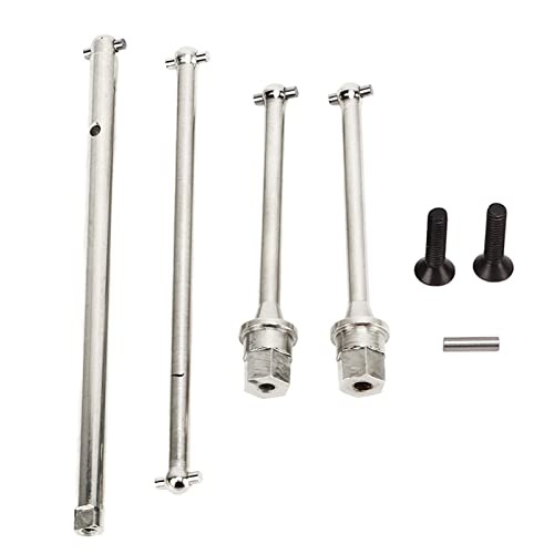 DriKou RC Middle Heck -Antriebswelle, Metallstahl -Upgrade Teil hoher Tragekapazität Effizienter Antriebsstrang Ersatzteile für die Kraft für axiale Yeti Jr 1/18 RC -Auto (Silber) von DriKou