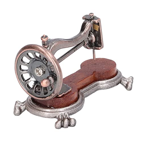 Drikou 1:12 Skala Dollhouse Miniaturnähung, Maschinensimulation Dollhouse Dekorationen Zubehör Vintage Accessoires für Puppenhaus Ornament Mini House Sewing Weihnachten von DriKou