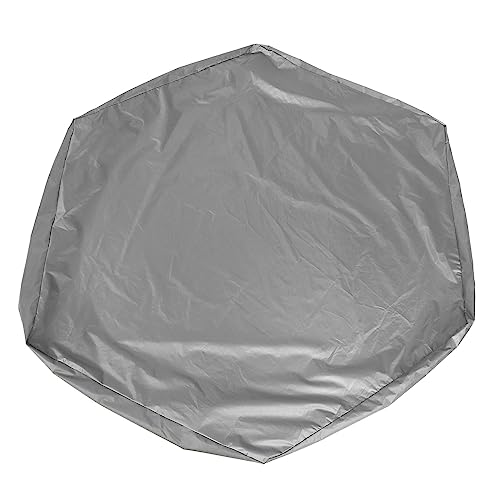 Drikou Sandbox Cover, Sechsecksandkasten -Sandspielzeugabdeckung Poolabdeckung mit Kennzeichen für Garten im Freien (Grey) von DriKou