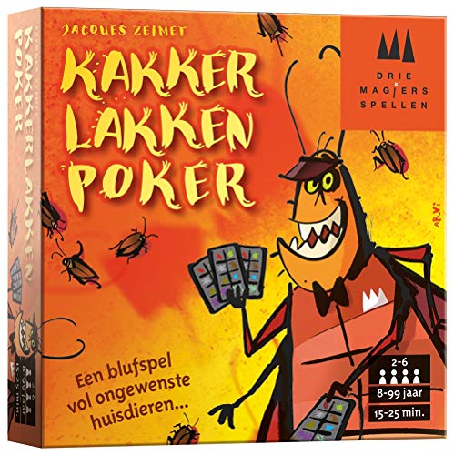 DREI Magiers Spiele - Kakerlakenpoker Kartenspiel - ab 8 Jahren - Eines der besten Spiele von 2010 - Jacques Zeimet - für 2 bis 6 Spieler - 999-KLS03 von Drie Magiers Spellen