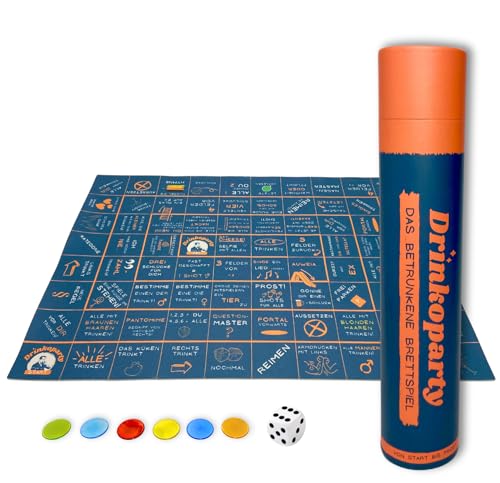 Drinkoparty - Das betrunkene Brettspiel | Trinkspiel für Erwachsene | Partyspiel ab 18 | Tischspiel | Saufspiel | Würfelspiele | Geschenk | Spiele fürs Festival | Gesellschaftsspiel Drinkoparty - Das betrunkene Brettspiel | Trinkspiel für Erwachsene | Partyspiel ab 18 | Tischspiel | Saufspiel | Würfelspiele | Geschenk | Spiele fürs Festival | Gesellschaftsspiel von Drinkoparty