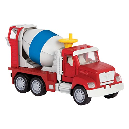 Driven Micro Betonmischer mit drehbarer Mischtrommel 19 cm, Lichtern und Tönen – Spielzeugauto LKW mit Funktionen – Spielzeug ab 3 Jahren von Driven by Battat