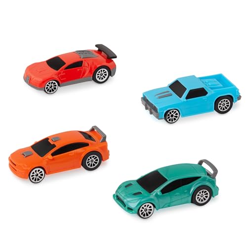 Driven Turbocharge 4er Pack Rennautos – Mini Autos, Fahrzeuge, Rückziehautos, Geschenkset – Auto Spielzeug Set für Kinder ab 3 Jahren von Driven by Battat
