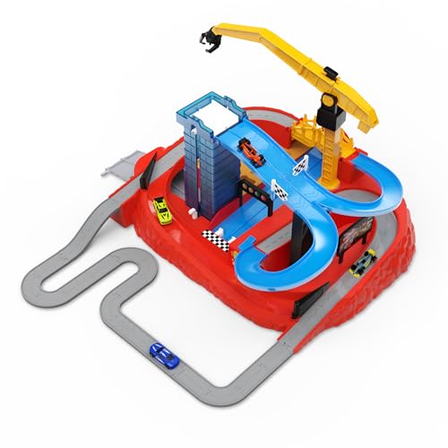 Driven by Battat – Driven by Battat – 27Pc City Racer Playset for Kids – 4 Exclusive Race Cars Included – Claw, Tower, Ramps, Bullseye & More – 3 Years + – Pocket Junkyard Street Racers (27pc) von Driven by Battat