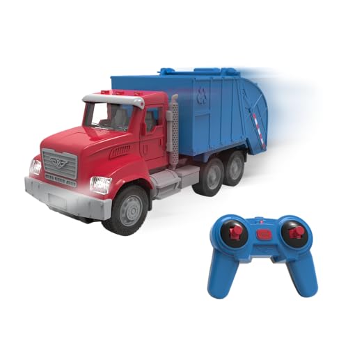 Driven by Battat – Ferngesteuerter LKW Müllauto – Mini RC Auto Micro LKWs – Spielzeug mit Lichtern & Geräuschen – Realistische bewegliche Teile – Kinder ab 3 Jahren – Micro RC Recycling LKW von Driven by Battat