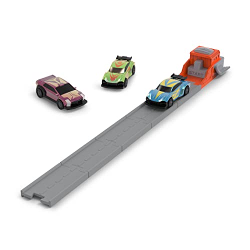 Driven by Battat - Nitro Race Car Launcher - Spielzeug-Autostartgerät - Sportwagen-Rennspielset - 3 Autos, 5 Strecken & Raketenwerfer - Kompatibel mit Pocket Playsets - 3 Jahre + von Driven by Battat