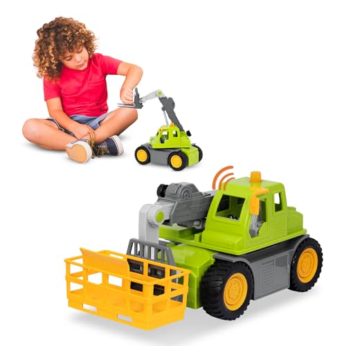 Driven Großer Gabelstapler 42 cm – Spielzeug LKW mit Funktionen, Lichtern und Geräuschen – Teleskoplader Spielzeugauto für Kinder ab 3 Jahren von Driven by Battat