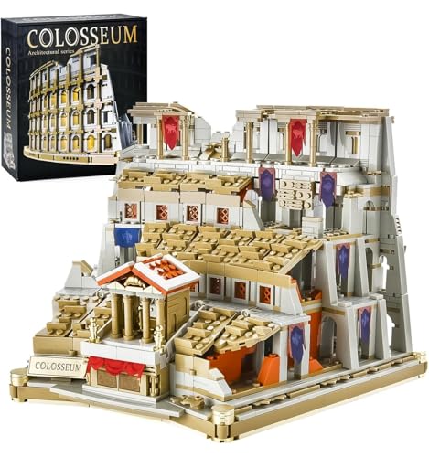DrmBeyd Architektur Römisches Kolosseum Bausteine für Erwachsene, 2148 Teile Wahrzeichen Architektur Bausteine Bausatz, Kolosseum Bausatz Modell, Home Decor Geschenke von DrmBeyd