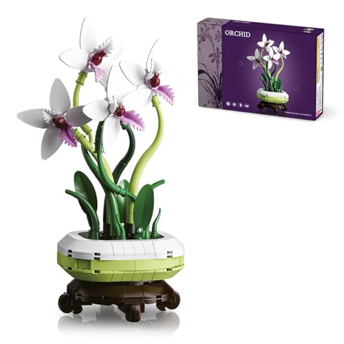 DrmBeyd Bonsai Klemmbausteine Blumenstrauß Bausatz (Orchidee) von DrmBeyd