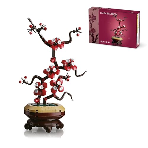 DrmBeyd Bonsai Klemmbausteine Blumenstrauß Bausatz (Pflaumenblüten) von DrmBeyd