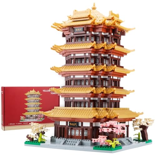 DrmBeyd Chinesische Architektur Mini Bausteine Bausatz, Modular Bausteine Haus Modellbausatz, 3030+ Teile Mikro Baustein Set für Erwachsene mit Sakura Baumpflanzen, Nicht Kompatibel mit L*** DrmBeyd Chinesische Architektur Mini Bausteine Bausatz, Modular Bausteine Haus Modellbausatz, 3030+ Teile Mikro Baustein Set für Erwachsene mit Sakura Baumpflanzen, Nicht Kompatibel mit L*** von DrmBeyd