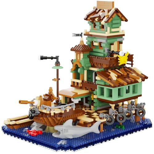 DrmBeyd Fisherman Wharf Bausteine Set, 2760 Teile Mikro Bausteine Architektur Modell, Küstenhütte Mini Mikro Bausatz, Deko Geschenk für Geburtstag & Weihnachten DrmBeyd Fisherman Wharf Bausteine Set, 2760 Teile Mikro Bausteine Architektur Modell, Küstenhütte Mini Mikro Bausatz, Deko Geschenk für Geburtstag & Weihnachten von DrmBeyd