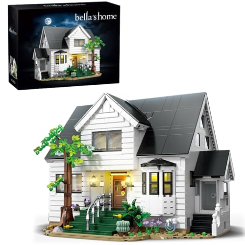 DrmBeyd Halloween Haus Bausteine Kits, 2539+ Teile Bellas Haus Sammlerstück Dekor Bauspielzeug, Kreatives Geschenk für Freunde und Fans, Horrorfilme Haus Klemmbausteine Modell von DrmBeyd