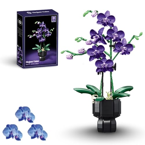 DrmBeyd Ideas Orchidee Blumen Bausteine, Pflanze Orchidee Klemmbausteine Blumen Set, Künstliche Botanische Bausteine Modell Home Décor, Geschenk für Frauen und Männer, 666 Teile DrmBeyd Ideas Orchidee Blumen Bausteine, Pflanze Orchidee Klemmbausteine Blumen Set, Künstliche Botanische Bausteine Modell Home Décor, Geschenk für Frauen und Männer, 666 Teile von DrmBeyd