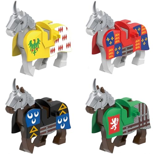 DrmBeyd MOC Horse Bausteine Bausatz, 4 Mittelalterliches Pferd Modell für Minifiguren, Kompatibel mit L*** Minifiguren, Geschenk für Erwachsene und Kinder DrmBeyd MOC Horse Bausteine Bausatz, 4 Mittelalterliches Pferd Modell für Minifiguren, Kompatibel mit L*** Minifiguren, Geschenk für Erwachsene und Kinder von DrmBeyd