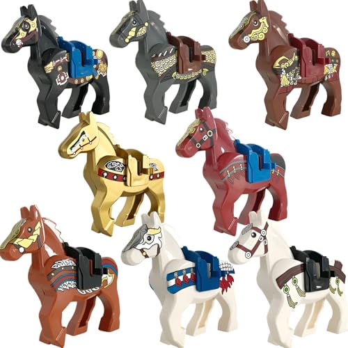 DrmBeyd MOC Kriegspferde Zubehör Bausteine für Minifiguren, Minifiguren Tiere Inklusive 8 Pferd, Kompatibel mit Major Brand, Geschenk für Filmfans DrmBeyd MOC Kriegspferde Zubehör Bausteine für Minifiguren, Minifiguren Tiere Inklusive 8 Pferd, Kompatibel mit Major Brand, Geschenk für Filmfans von DrmBeyd