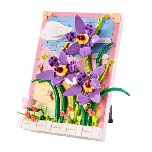 DrmBeyd Mikro Blumen Orchidee Bausteine Set für Erwachsene, Mini 3D Fotorahmen Blumen Baustein, Ideas Pflanzen Klemmbausteine Dekoration, Geschenk für Erwachsene und Mädchen, 473 Teile DrmBeyd Mikro Blumen Orchidee Bausteine Set für Erwachsene, Mini 3D Fotorahmen Blumen Baustein, Ideas Pflanzen Klemmbausteine Dekoration, Geschenk für Erwachsene und Mädchen, 473 Teile von DrmBeyd