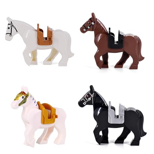 DrmBeyd Mittelalterliche Kriegspferde Zubehör Bausteine für Minifiguren, Inklusive 4 Mittelalterlichen Kriegspferden, Kompatibel mit Mainstream Minifiguren DrmBeyd Mittelalterliche Kriegspferde Zubehör Bausteine für Minifiguren, Inklusive 4 Mittelalterlichen Kriegspferden, Kompatibel mit Mainstream Minifiguren von DrmBeyd