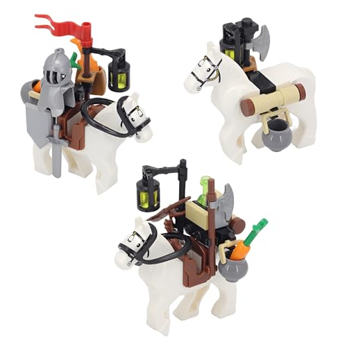 DrmBeyd Mittelalterliches Schlachtross Bausteine Bausatz, 3 Stück Schlachtross Spielzeug Set, DIY Mittelalter Schlachtross für Minifiguren, Kompatibel mit Major Brand DrmBeyd Mittelalterliches Schlachtross Bausteine Bausatz, 3 Stück Schlachtross Spielzeug Set, DIY Mittelalter Schlachtross für Minifiguren, Kompatibel mit Major Brand von DrmBeyd