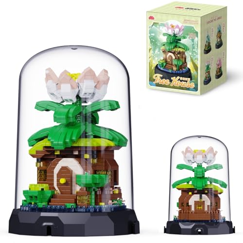 DrmBeyd Pflanzen Bonsai Bausteine Set mit Schutzhülle, Mini Micro Lotus Baumhaus Bausteine, 851 Teile Baumhaus Mikro Baustein Botanisch Sammlungs, Geschenk für Erwachsene und Jugendliche DrmBeyd Pflanzen Bonsai Bausteine Set mit Schutzhülle, Mini Micro Lotus Baumhaus Bausteine, 851 Teile Baumhaus Mikro Baustein Botanisch Sammlungs, Geschenk für Erwachsene und Jugendliche von DrmBeyd