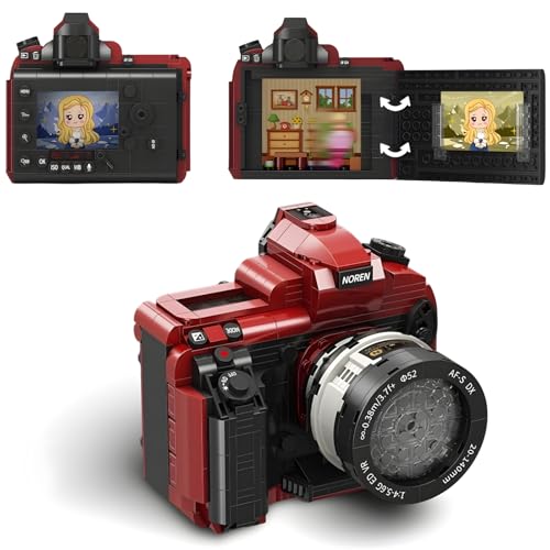 DrmBeyd Retro Kamera Bausteine für Erwachsene, 588 Teile Vintage Digital Kamera Bausteine, Kreatives Camera Baustein Spielzeug Modell, Retro Geschenk für Fotografie Fans und Jungen Mädchen von DrmBeyd