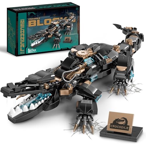 DrmBeyd STEM Technik Krokodil Bausteine Spielzeug, 584 Stück Meerestier Bausteine Bausatz Modell, Kreative Krokodil Klemmbausteine Spielset, Geschenkidee für Erwachsene Kinder DrmBeyd STEM Technik Krokodil Bausteine Spielzeug, 584 Stück Meerestier Bausteine Bausatz Modell, Kreative Krokodil Klemmbausteine Spielset, Geschenkidee für Erwachsene Kinder von DrmBeyd