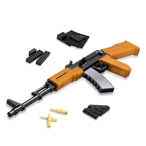 Technik AK-47 Bausteine Bausatz, 617 Teile Assault Rifle Construction Set, MOC Klemmbausteine Militärische Waffen Bauset Modell, Spielzeug Geschenke für Militärbegeisterte Technik AK-47 Bausteine Bausatz, 617 Teile Assault Rifle Construction Set, MOC Klemmbausteine Militärische Waffen Bauset Modell, Spielzeug Geschenke für Militärbegeisterte von DrmBeyd