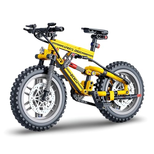 DrmBeyd Technik Fahrrad Bausteine Modellbausatz, 240 Teile Mountainbike Faltrad Klemmbausteine Kit, Bike Bausteine Bausatz Spielzeug Geschenk für Erwachsene und Kinder von DrmBeyd