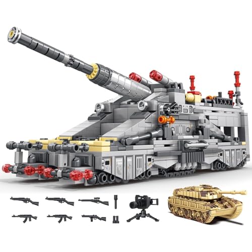 DrmBeyd Technik Militär Dora Panzer Bausteine, WW2 Armee Panzer Spielzeug Bausteine, Geschenk für Militärbegeisterte und Jungen, Kompatibel mit L***, 853 Teile Dora Panzer Modell Set DrmBeyd Technik Militär Dora Panzer Bausteine, WW2 Armee Panzer Spielzeug Bausteine, Geschenk für Militärbegeisterte und Jungen, Kompatibel mit L***, 853 Teile Dora Panzer Modell Set von DrmBeyd