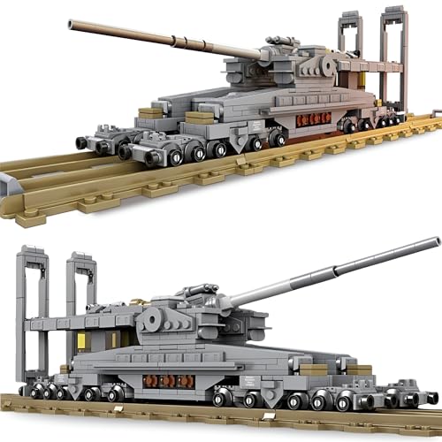 DrmBeyd Technik Militär Dora Panzer Bausteine, WW2 Militärpanzer Spielzeug Bausteine mit Gleisen, Geschenk für Militärbegeisterte und Jungen, Kompatibel mit L***, 628 Teile Dora Panzer Modell Set DrmBeyd Technik Militär Dora Panzer Bausteine, WW2 Militärpanzer Spielzeug Bausteine mit Gleisen, Geschenk für Militärbegeisterte und Jungen, Kompatibel mit L***, 628 Teile Dora Panzer Modell Set von DrmBeyd