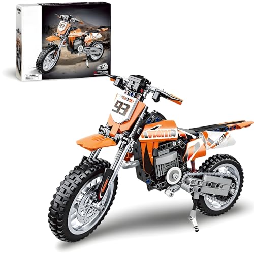 DrmBeyd Technik Offroad Motorrad Bausteine Set, 434 Teile Technik Klemmbausteine Motorrad Bausatz, Kompatibel mit Großen Marken, Geschenk für Erwachsene und Jungen DrmBeyd Technik Offroad Motorrad Bausteine Set, 434 Teile Technik Klemmbausteine Motorrad Bausatz, Kompatibel mit Großen Marken, Geschenk für Erwachsene und Jungen von DrmBeyd