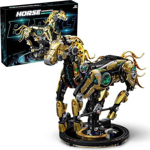 DrmBeyd Technik Pferd Bausteine Bauspielzeug, 1055+ Stück Landtiere Bausteine Modell mit Ständer, Kreative Mech Pferd Spielzeugset, Geschenk für Erwachsene und Kinder DrmBeyd Technik Pferd Bausteine Bauspielzeug, 1055+ Stück Landtiere Bausteine Modell mit Ständer, Kreative Mech Pferd Spielzeugset, Geschenk für Erwachsene und Kinder von DrmBeyd