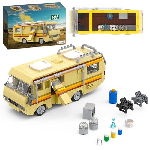 DrmBeyd Wohnmobil Bausteine für Break Bad, Kreatives Wohnmobil Rv Baustein Modell, 360 Teile DIY Rv Bausteine Bausatz Spielzeug, Geschenke für Erwachsene und Kinder Filmfans von DrmBeyd